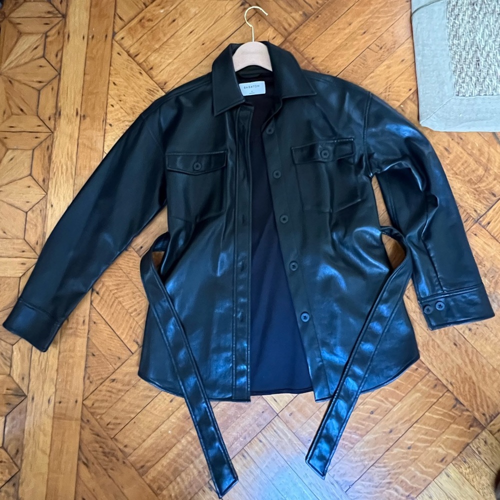 Faux leather shacket from Aritzia size S